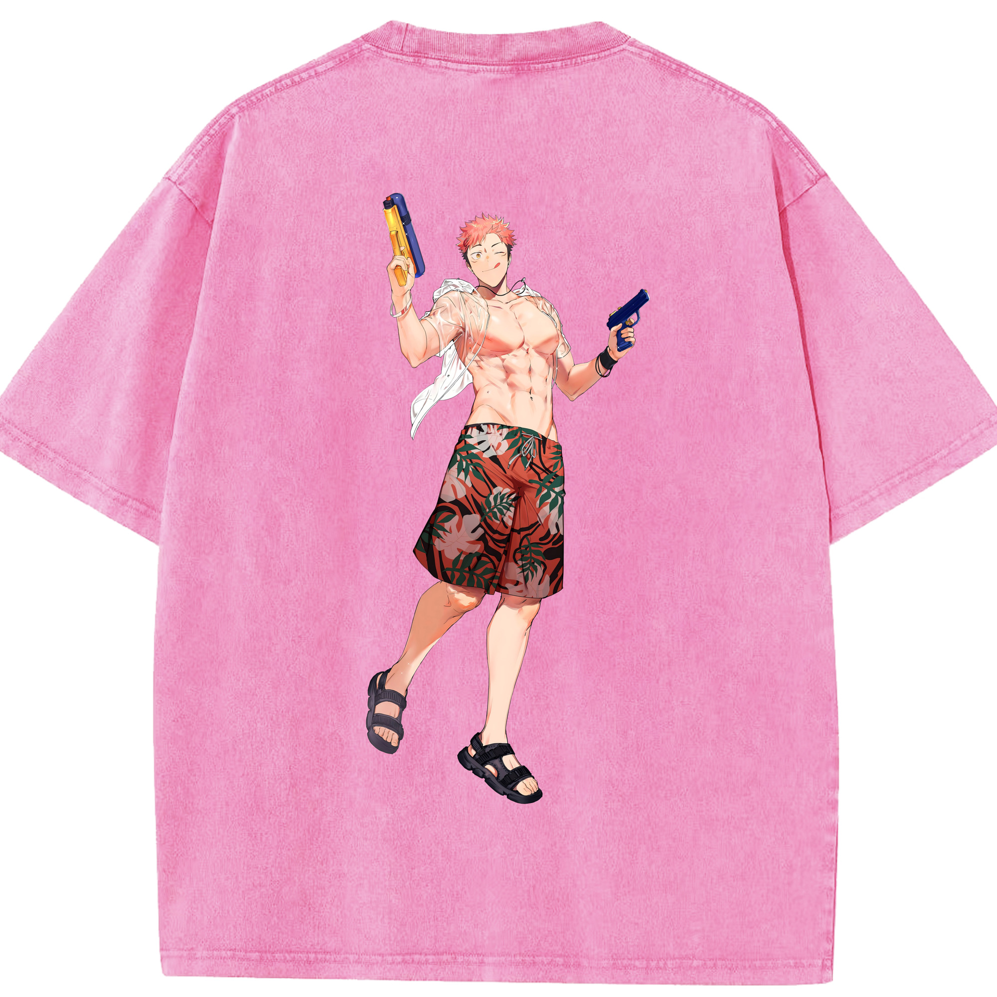 （画像用） 呪術廻戦 Jujutsu Kaisen 綿100% ヴィンテージ風 半袖Tシャツ（背面プリント）